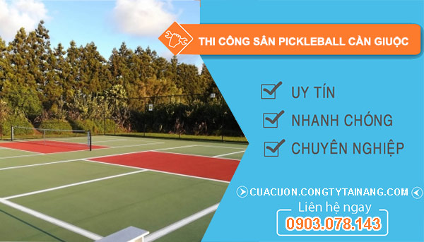 thợ thi công sân Pickleball Cần Giuộc