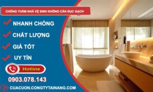 tìm cách chống thấm nhà vệ sinh không cần đục gạch