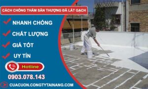 tìm cách chống thấm sân thượng đã lát gạch