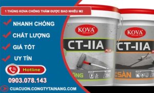 tìm hiểu 1 thùng kova chống thấm được bao nhiêu m2