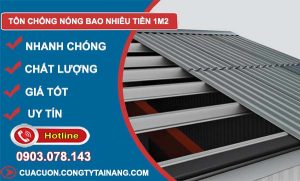 giá tôn chống nóng bao nhiêu tiền 1m2