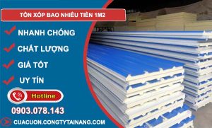 giá tôn xốp bao nhiêu tiền 1m2