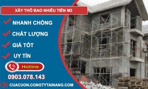 xây thô bao nhiêu tiền m2