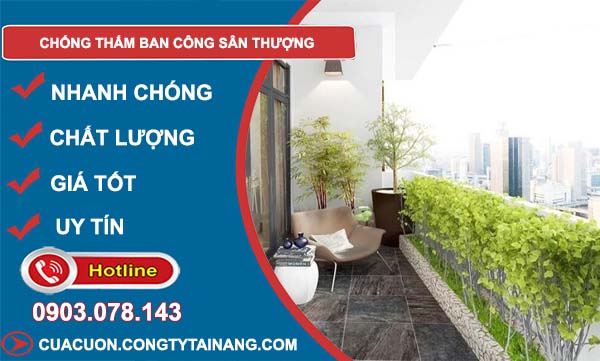 cách chống thấm ban công sân thượng
