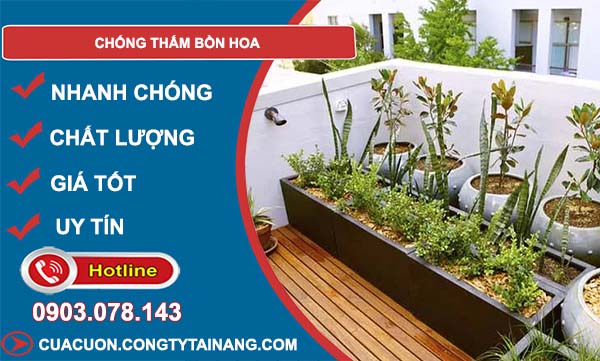 cách chống thấm bồn hoa