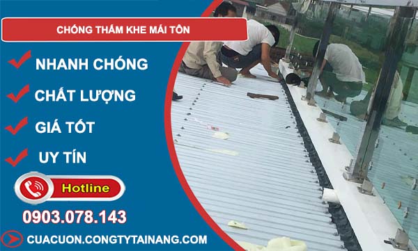 cách chống thấm khe mái tôn