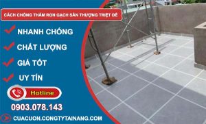 cách chống thấm ron gạch sân thượng triệt để