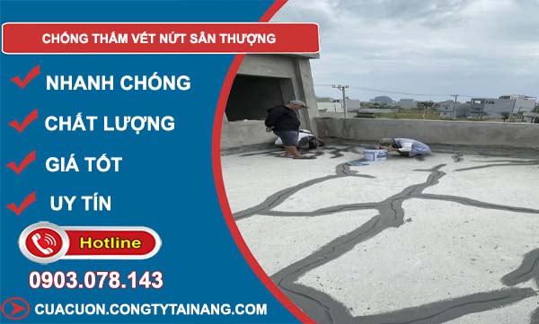 cách chống thấm vết nứt sân thượng