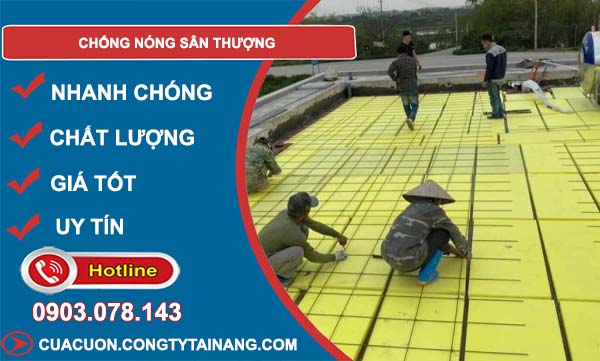 chống nóng sân thượng
