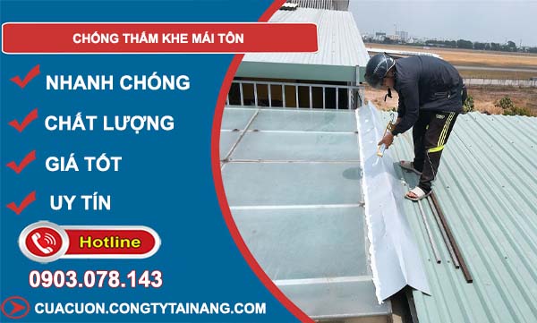 chống thấm khe mái tôn