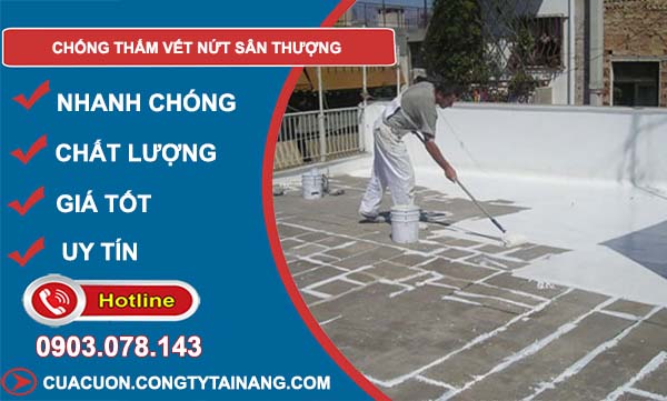chống thấm vết nứt sân thượng