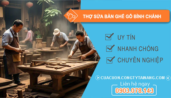 dịch vụ Thợ Sửa Bàn Ghế Gỗ Bình Chánh