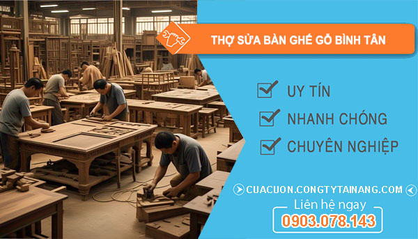 dịch vụ Thợ Sửa Bàn Ghế Gỗ Bình Tân