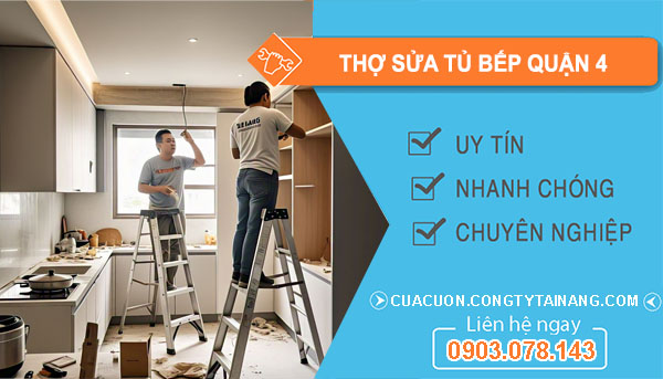 dịch vụ thợ sửa tủ bếp tại Quận 4