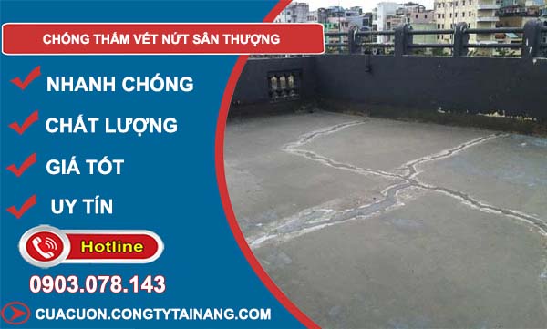 thợ chống thấm vết nứt sân thượng