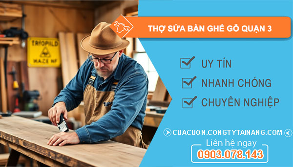 Thợ Sửa Bàn Ghế Gỗ tại Quận 3