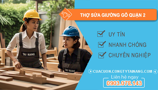 Thợ sửa giường gỗ tại quận 2