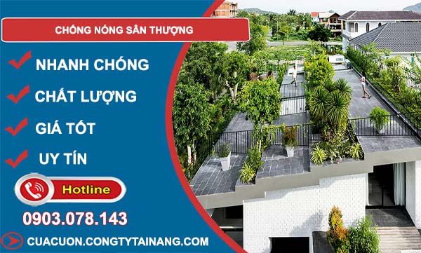 tìm hiểu chống nóng sân thượng