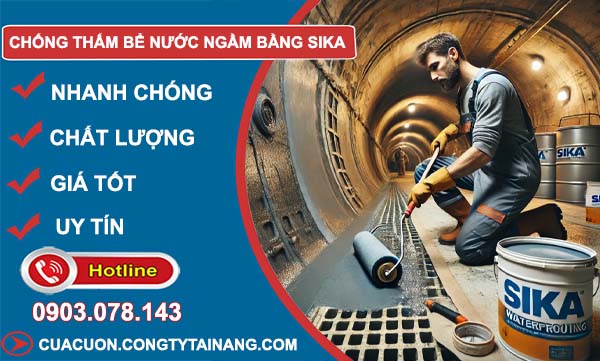 tìm hiểu chống thấm bể nước ngầm bằng sika