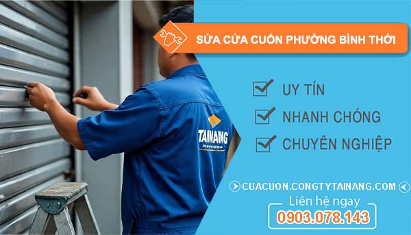 sửa cửa cuốn phường bình thới giá rẻ