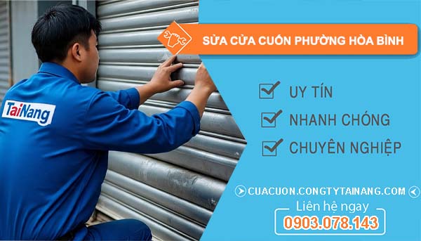 sửa cửa cuốn phường hoà bình