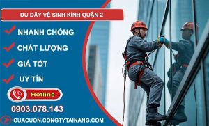 đu dây vệ sinh kính quận 2 giá rẻ