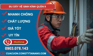 đu dây vệ sinh kính quận 9 uy tín