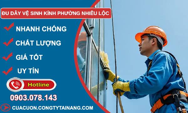 đu dây vệ sinh kính phường nhiêu lộc giá rẻ