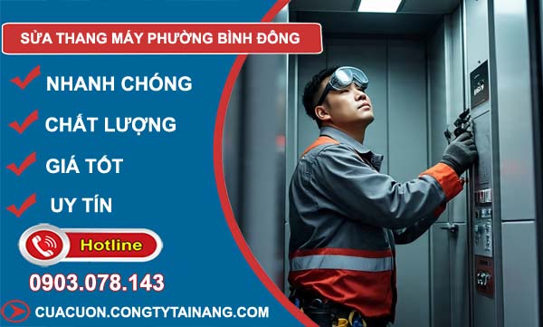 sửa thang máy phường bình đông giá rẻ