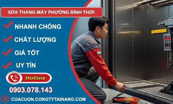 sửa thang máy phường bình thới
