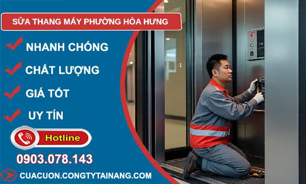 sửa thang máy phường hoà hưng