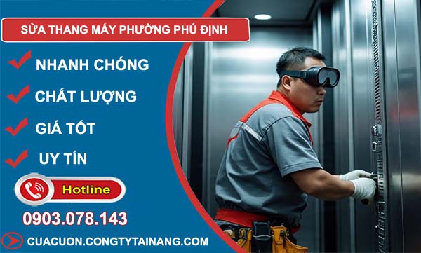 sửa thang máy phường phú định