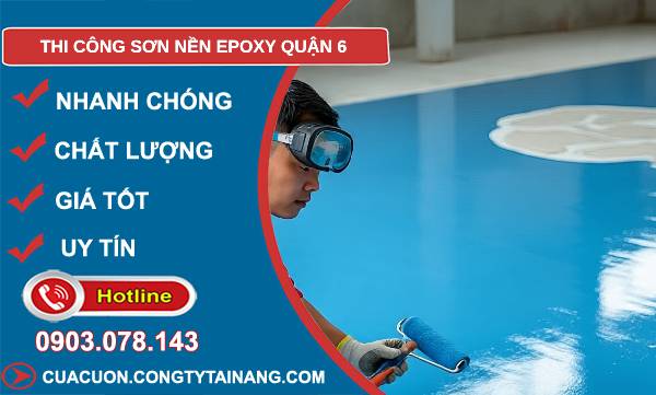 thi công sơn nền epoxy quận 6 uy tín