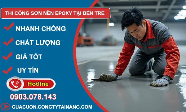 thi công sơn nền epoxy tại bến tre uy tín