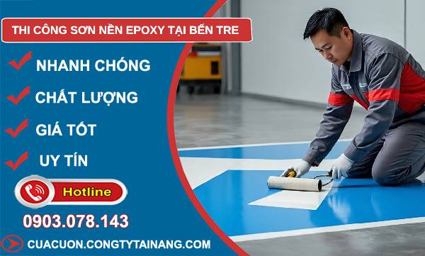 thi công sơn nền epoxy tại bến tre