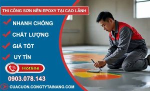 thi công sơn nền epoxy tại cao lãnh giá rẻ