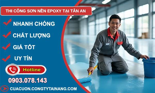 thi công sơn nền epoxy tại tân an giá rẻ