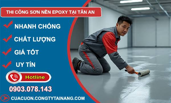 thi công sơn nền epoxy tại tân an uy tín
