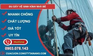 đu dây vệ sinh kính nhà bè giá rẻ