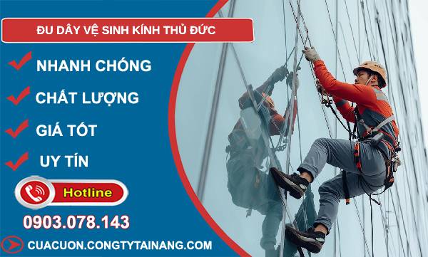đu dây vệ sinh kính thủ đức uy tín