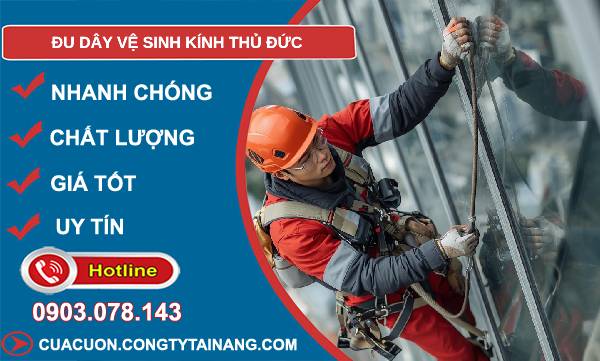đu dây vệ sinh kính thủ đức