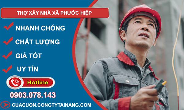 thợ xây nhà xã phước hiệp uy tín