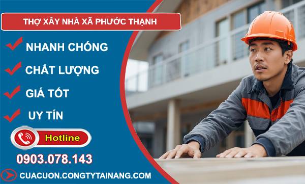thợ xây nhà xã phước thạnh