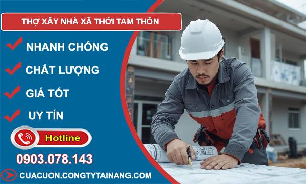 thợ xây nhà xã thới tam thôn giá rẻ