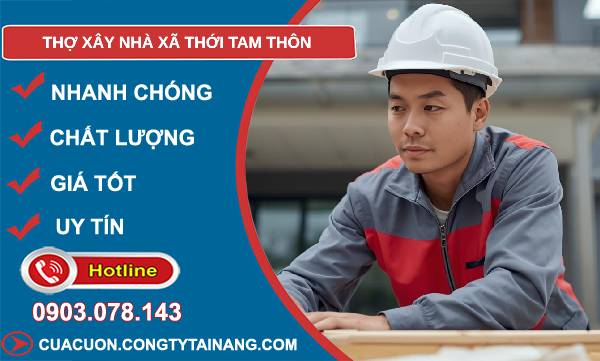 thợ xây nhà xã thới tam thôn uy tín