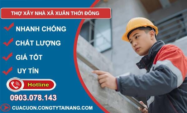 thợ xây nhà xã xuân thới đông
