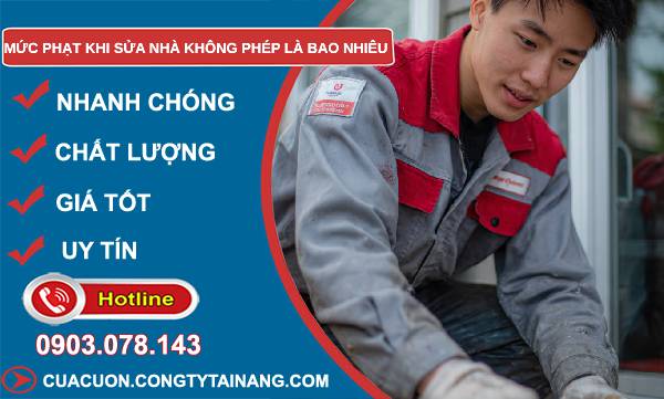 mức phạt khi sửa nhà không phép là bao nhiêu