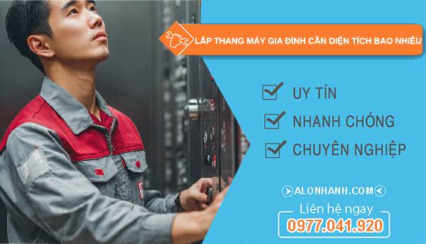 lắp thang máy gia đình cần diện tích bao nhiêu