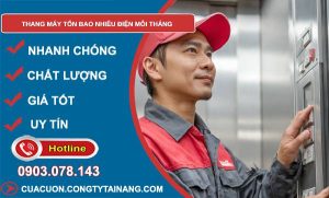 thang máy tốn bao nhiêu điện mỗi tháng
