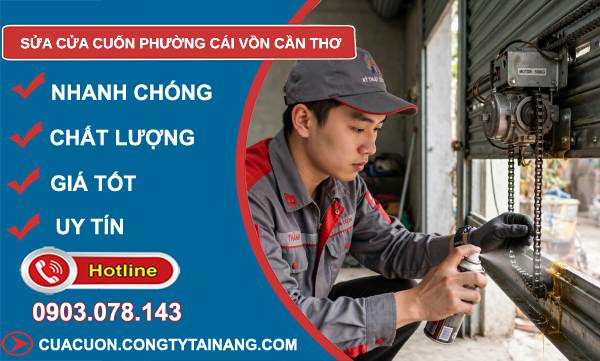 Sửa cửa cuốn phường Cái Vồn Cần Thơ uy tín